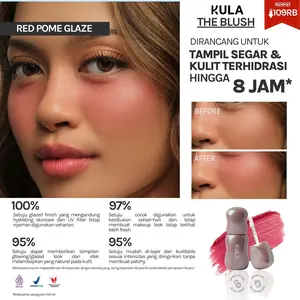 KULA - The Blush Shade Red Pome Glaze | Blush On Liquid Blush Ringan Mudah Diratakan Tahan Lama Cream Blush Dewy