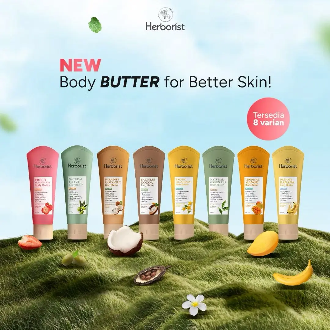 [KEMASAN BARU] Herborist Body Butter All Varian 80g | Body Butter Melembabkan