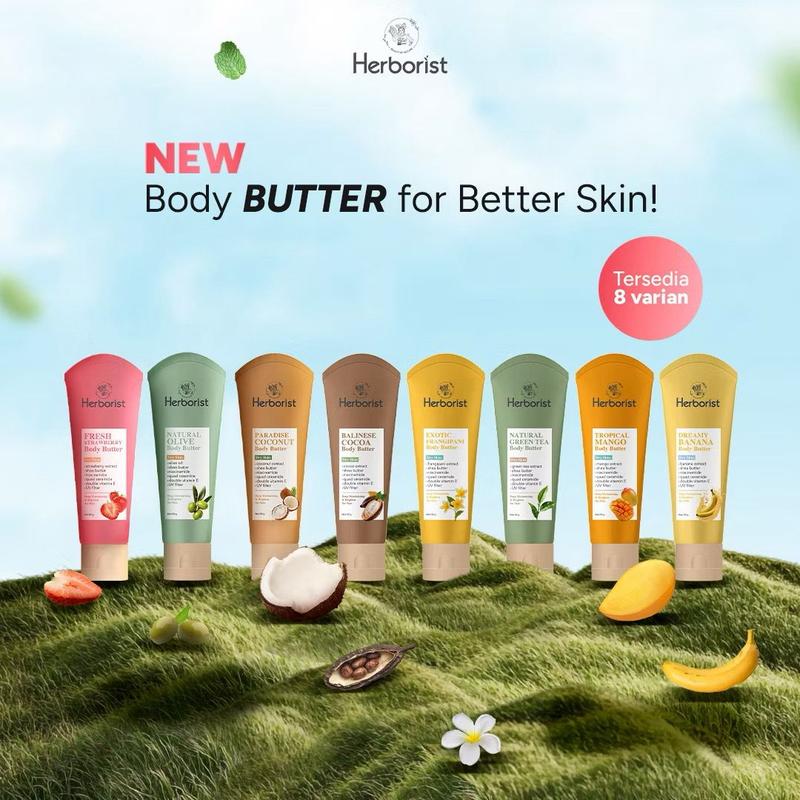 [KEMASAN BARU] Herborist Body Butter All Varian 80g | Body Butter Melembabkan 0