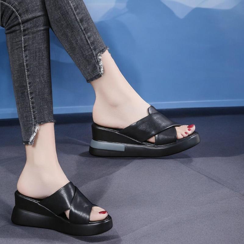 TERLARIS Sandal Wedges Wanita Viral Kekinian 2024 / Sendal Cewek Remaja Dewasa TERMURAH Karet 7