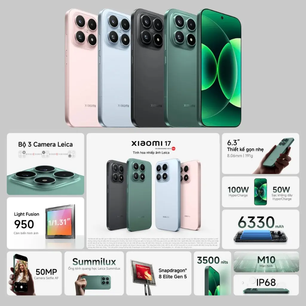 Điện Thoại Thông Minh Xiaomi 17 Bản Quốc Tế Có Tiếng Việt - Bảo Hành 24 Tháng | BigBuy360 - bigbuy360.vn Điện Thoại Thông Minh Xiaomi 17 Bản Quốc Tế Có Tiếng Việt - Bảo Hành 24 Tháng | BigBuy360 - bigbuy360.vn