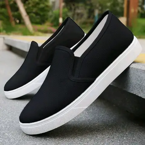 Sepatu Slip On Wanita Terbaru Putih Hitam Simple Elegan Tinggi Kualitas Shoes 5