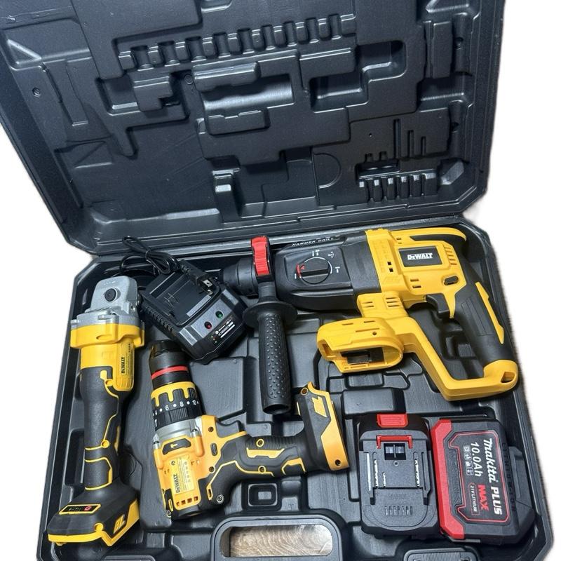  Combo 3 máy - động cơ từ không chổi thân - chân pin phổ thông kim loại khoan không dây kim loại khoan không dây 