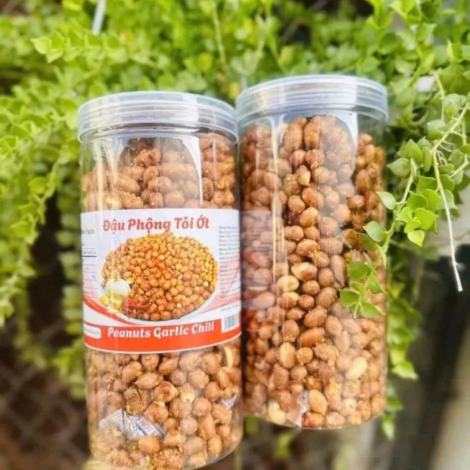 ĐẬU PHỘNG TỎI ỚT  HỘP 300GRAM & 500GRAM