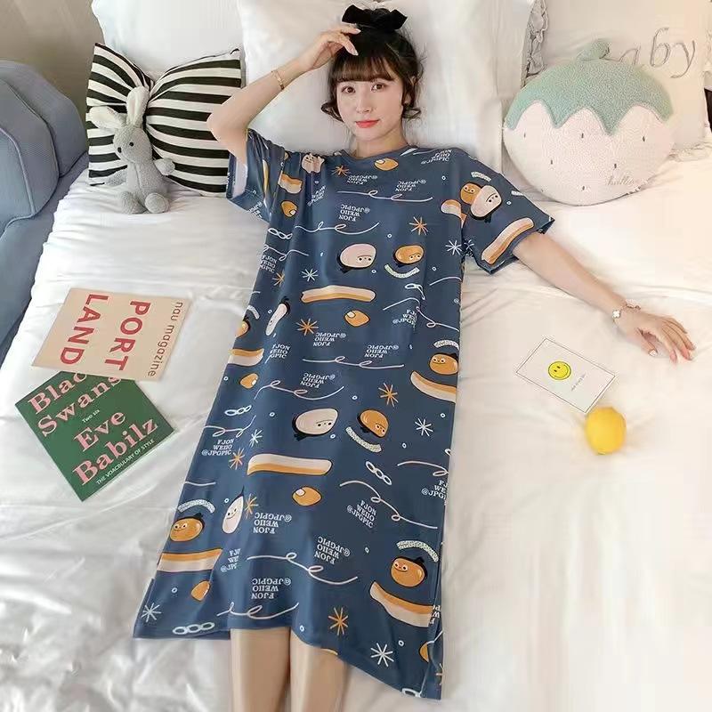 Daster Pendek Wanita Piyama Baju Tidur Dress Santai Kaos Adem All Size 7