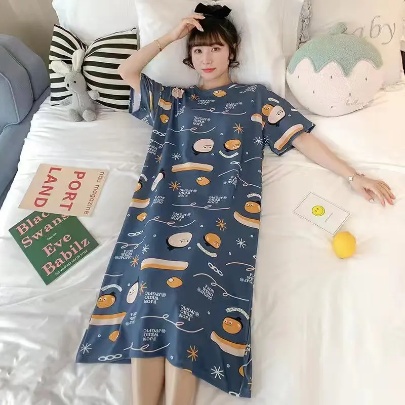 Daster Pendek Wanita Piyama Baju Tidur Dress Santai Kaos Adem All Size 7