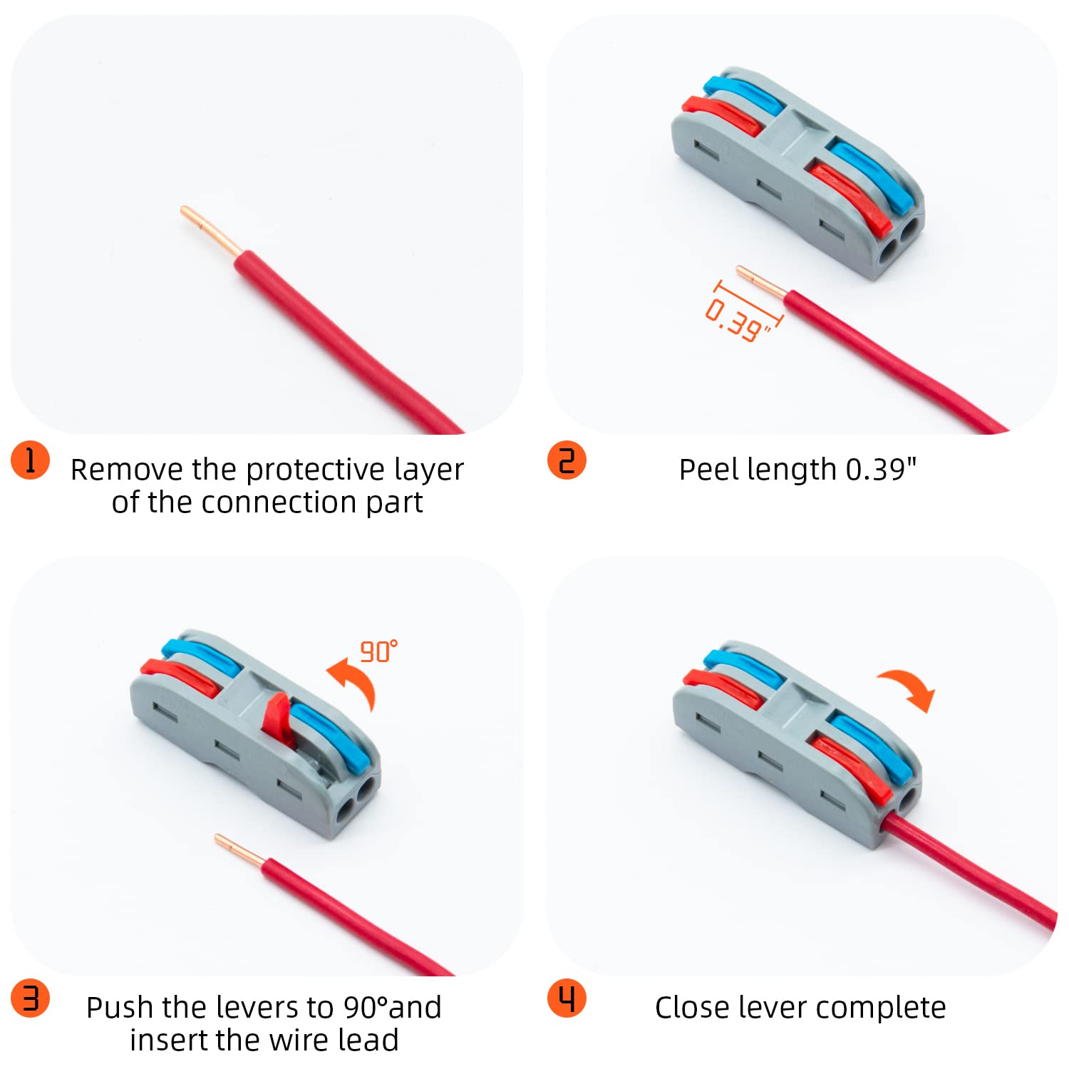 CASTA Terminal Sambungan Kabel Listrik Quick Connector 32A dengan Tuas PA66 ABS Tahan Panas Flame Retardant Konektor Cepat Serabut Kawat 0.5-4mm² Pilihan 1 In 1 Out 2 In 2 Out 2 In 4 Out Aman Tahan Lama Rumah CASTA Terminal Sambungan Kabel Listrik Quick Connector 32A dengan Tuas PA66 ABS Tahan Panas Flame Retardant Konektor Cepat Serabut Kawat 0.5-4mm² Pilihan 1 In 1 Out 2 In 2 Out 2 In 4 Out Aman Tahan Lama Rumah