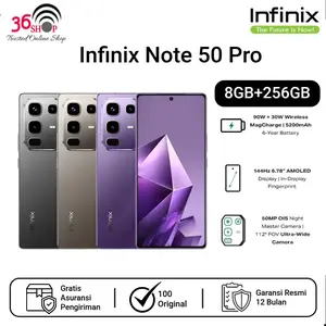 Infinix Note 50 Pro 4G NFC Wireless Charger 8GB+256GB Garansi Resmi 1 Tahun