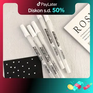 [MILOLI] Pulpen Highlight Pen Tinta Putih White Art Craft Pigment Liner Pen Pena - D0016