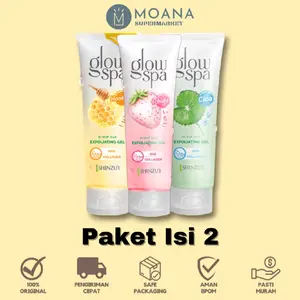 [Isi 2] Shinzui Glow Spa Exfoliating Gel 130 ml | Cica / Ichigo / Honey | Mengangkat Sel Kulit Mati