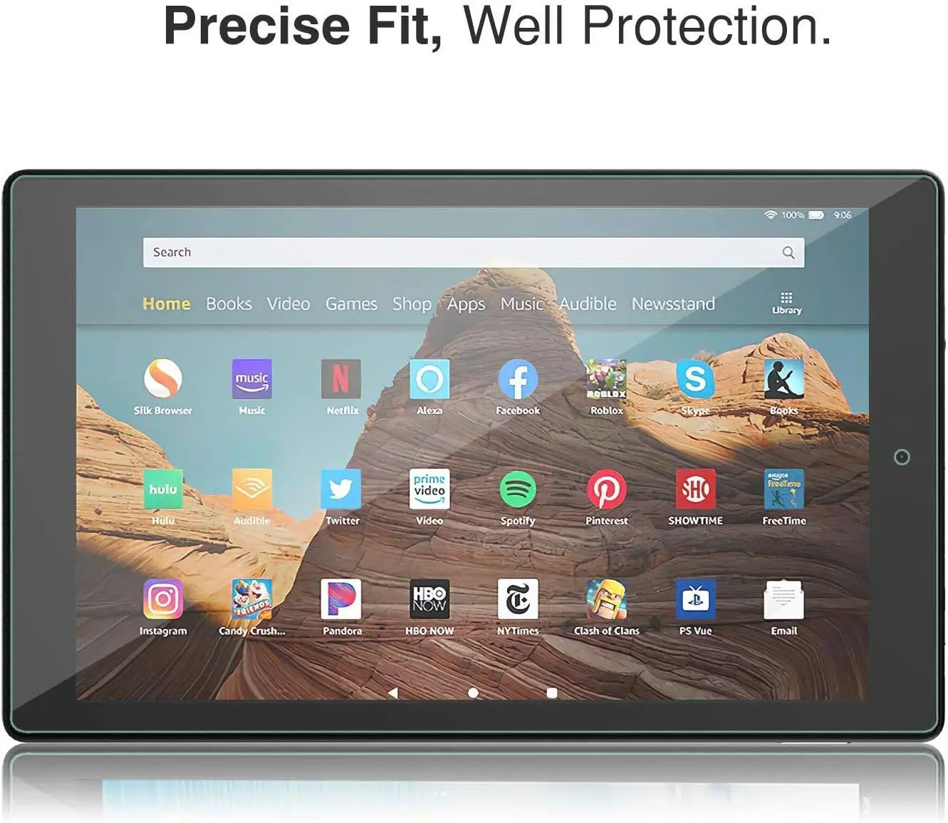 Tempered Glass Amazon Fire HD 10 2019 2017 Anti Gores Screen Guard Protector Tab