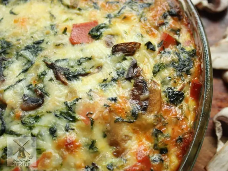 Delicious Spinach Mushroom Ham Quiche [Best Seller} with 5 size options to choose from 7