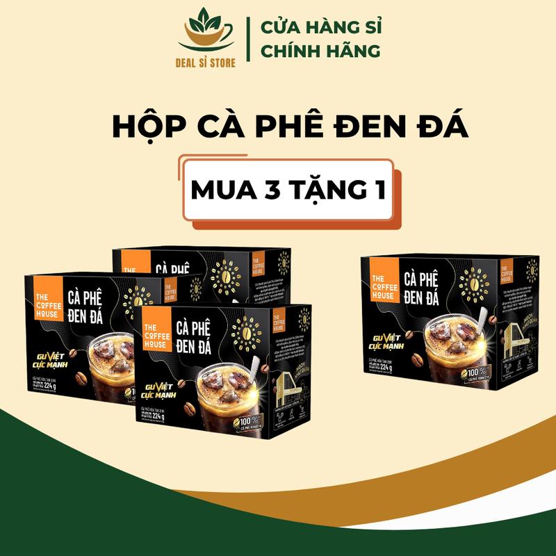   COMBO 3 TẶNG 1  Hộp cà phê đen đá The Coffee House  Hộp 14 gói x 16 g  