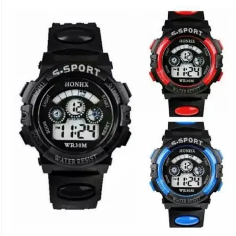 JAM TANGAN RUBBER SPORT DIGITAL FASHION LED GROSIR MURAH ANAK PRIA WANITA TERBARU Diameter 3.7cm Strap Rubber Display Digital