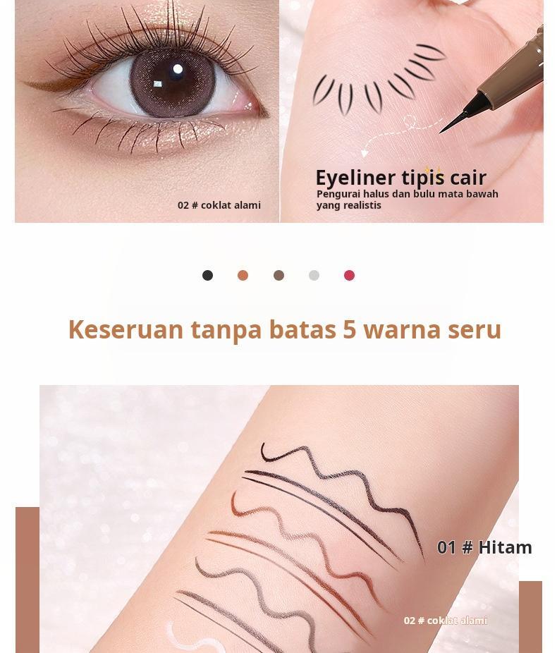 Pensil Eyeliner Tahan Air dan Keringat 0,01 Inci Lembut Terjangkau dan Mudah Digunakan untuk Makeup Mata
