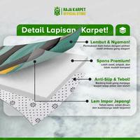 Gambar RAJA - Karpet Lantai Premium Karpet Ruang Tamu Motif Elegan Ukuran 195X220CM - XKDT-101 dari Raja Karpet Kab. Tangerang 3 Tokopedia