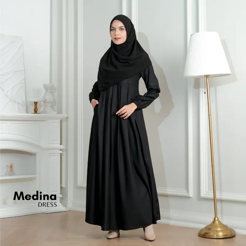 KUPNAD | Gamis Wanita Daily Muslimah Syar’i Busui Friendly Adem, Modern & Nyaman | Medina Dress 3