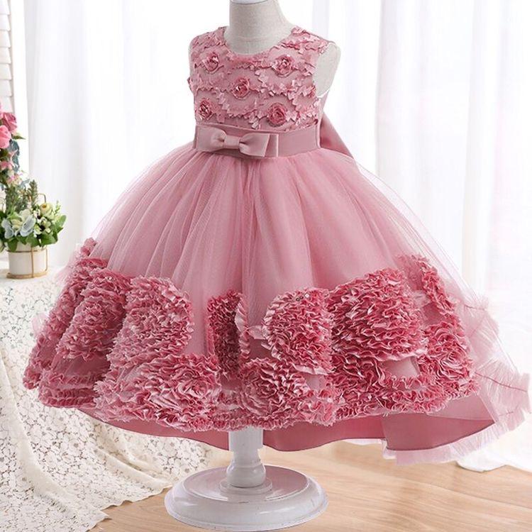 Đầm Dài Dạ Hội Bồng Bềnh Cho Bé Gái Kích Thước Trẻ Em Thích Hợp Cho Đám Cưới Và Trang Phục Váy Công Chúa Cổ Tích Váy Đường Mòn Cho Bé Gái 5521