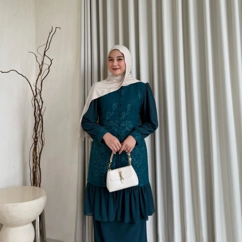 Stuffcisy Safwa Ready (MOTIF 3) Oneset Ceruti Puring Kondangan Lamaran Wisuda Daily Panjang Setelan Rok Terbaru Kondangan Rempel Formal Muslim Kancing Wanita Nyaman Ceruty 6