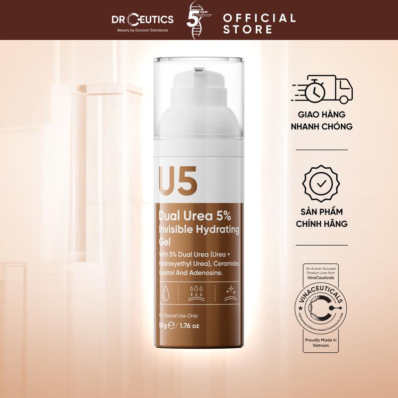 DRCEUTICS - Gel Dưỡng Ẩm Và Hỗ Trợ Phục Hồi Da Dual Urea 5% Invisible Hydrating Gel (50g)