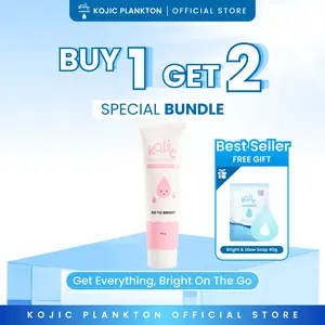 KOJIC PLANKTON - [BEST DEAL BUNDLE] BRIGHT & GLOW SOAP 40 GR + BODY SERUM 100 GR | Mencerahkan & Meratakan Warna Kulit