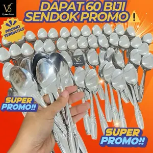 (PAKET ISI 60 SENDOK) SENDOK DAPAT 60pcs(5PAK) GARPU STENLESS ALAT MAKAN