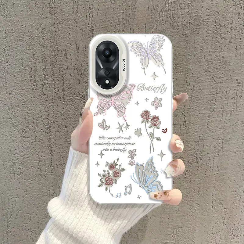 CASING BUTTERFLY FOR OP RENO5 (4G 5G) 6PRO 7 8PRO 8T 7Z 10 11PRO 11F 4 FINDX5PRO A15 A98 A16K A17K A1K RE4LME9I A38 A3PRO A12E A72 A54 A55 A53S A57 A58 A78 A71 A72 A74 A78 A31 A83 F11PRO F1S F5 F7 F17PRO F19PRO CANTIK PREMIUM NEW AESTHETIC CASE CYK0143