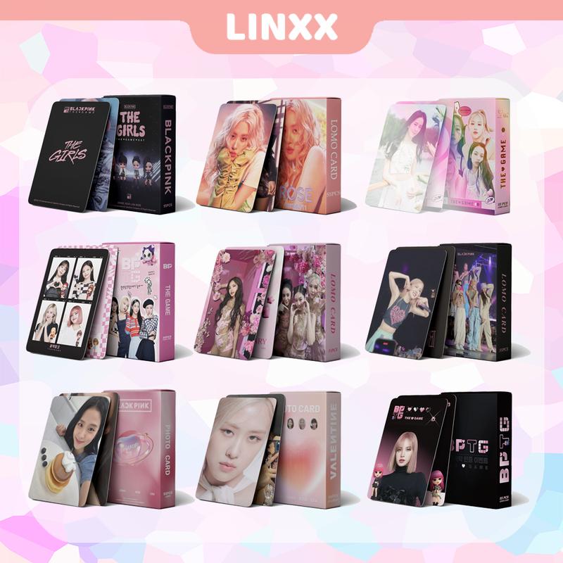 Thẻ Lomo Album BLACKPINK, Thẻ Ảnh Kpop, Chủ Đề Bưu Thiếp, LINXX, 55 Chiếc, Kỷ Niệm 8 Năm Ngày Lễ Tình Nhân, Thẻ Ảnh BPTG, Chủ Đề Thế Giới, Kpop