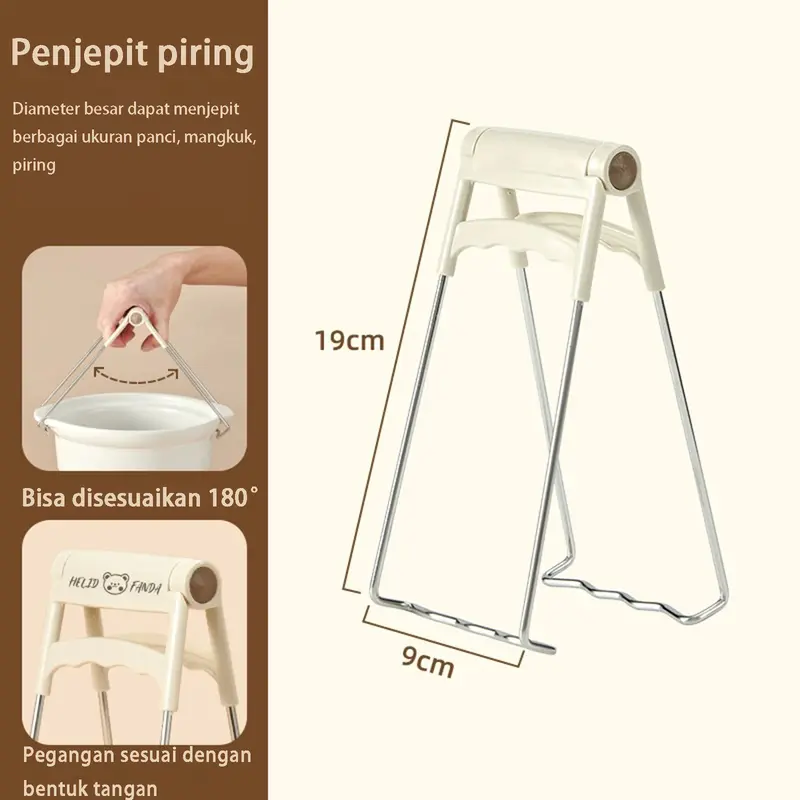 Penjepit Mangkuk / Penjepit Anti-Panas / Alat Dapur / Penjepit Mangkuk, Piring, Kukusan / Penjepit Anti-Selip dan Anti-Panas / Pengangkat Piring / Alat Dapur Serbaguna 7