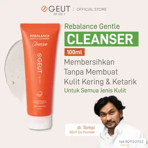 GEUT REBALANCE Gentle Cleanser 100ml | Pembersih Wajah / Muka Membersihkan Tanpa Membuat Kulit Kering Ketarik Untuk Semua Jenis Kulit