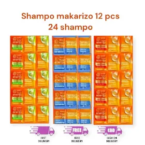 Makarizo Shampo 12 Pcs 24 Shampo Hair Energy untuk Kesehatan Rambut