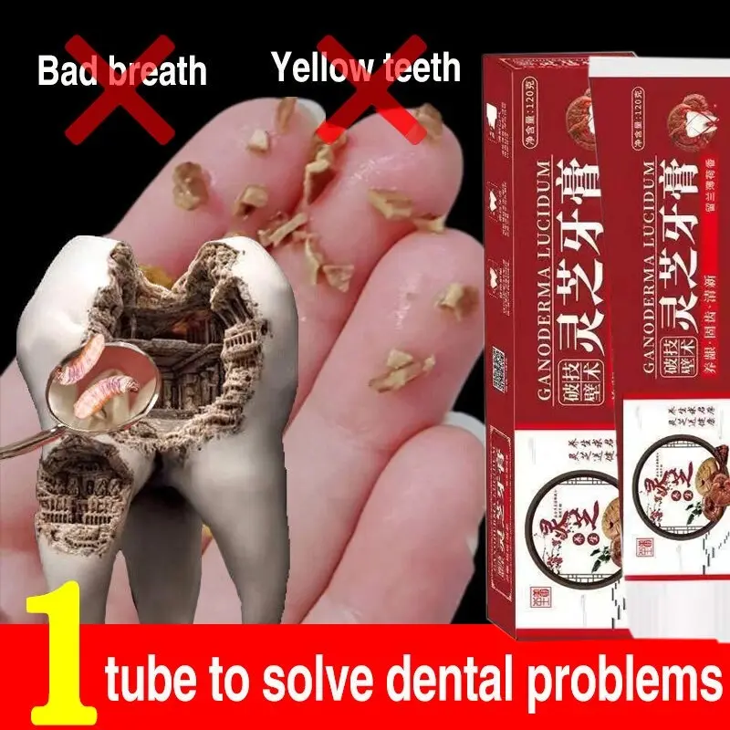 Ganoderma Lucidum Toothpaste - Whitening Power & Antibacterial | Anti Plak & Gigi Sensitif | Perlindungan Gusi 12 Jam | Ekstrak Jamur Lingzhi | Fresh Breath & Anti Karies 2