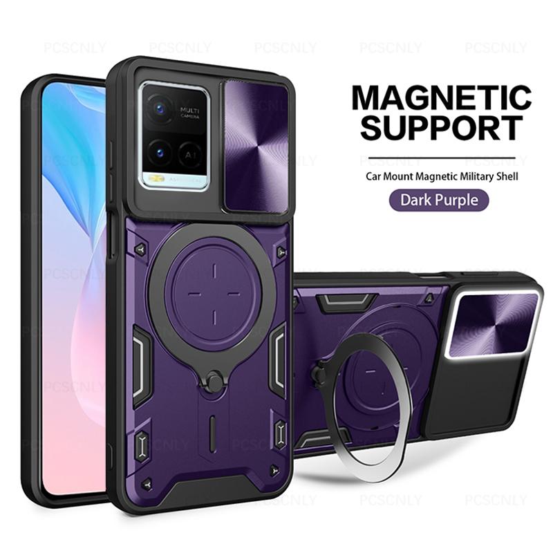 Product Introduction of Shockproof Armor Phone Case For VIVO Y21 Y21s Y21t Y21g Y21a Y21e Y33s Y32 Y33t T1x Holder Casing Camera Protection Sliding Hard Back Cover New Design V2111  V2110  V2135  V2152  V2109  V2158A  V2143 17