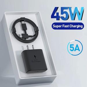 SGALAS 45W Super Fast Charger SET Quick Charge Fast Charging  Adapter For A22 S20 S21 S22 Ultra S10 Plus S10E Note 10 A81 A70 Cable Computer Cellphone