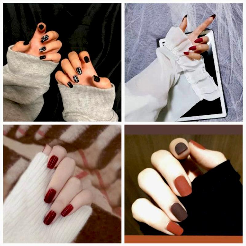 Product Introduction of 2025 pure hand-worn nails, 100 different styles of nails, random blind box, M size, affordable, many styles, fashionable nail stickers. 8
