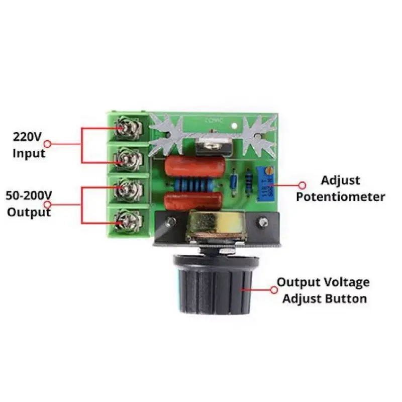 ￼Dimmer SCR 2000W Regulator Voltage 220V AC Motor gurinda bor  Motor Speed Controller  PWM Regulator Dimmer 2000 Watt 2