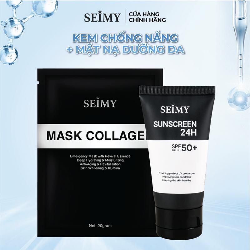 Kem Chống Nắng Kèm Mặt Nạ Seimy - Sunscreen 24h 40ml SPF 50 Face Skincare
