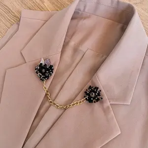 Nadira brooch kerah baju wanita Aksesoris Elegan beads bros handmade Clips