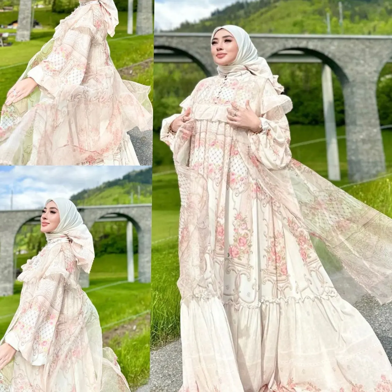 Gamis set hijab mewah ori by Shellasaukia