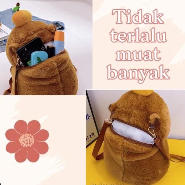 Tas ransel wanita backpak capybara tas beruang lucu tas ransel capybara lucu tas wanita import terbaru tas capybara Backpack 3