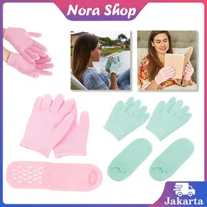 Kaos Kaki Spa Gel Kaos Kaki Penghalus Moisturising Spa Gel Socks Masker Tangan Sarung Tangan Spa Masker Kaki