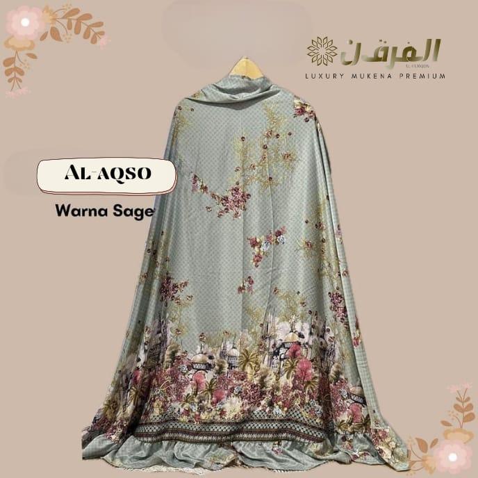 alaqso alfurqon Mukena Silky Premium Jumbo Mewah Set Sajadah 2 in 1 Resleting Motif 4