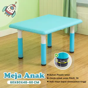 Meja Belajar Anak Ringan Kokoh Meja Belajar PAUD TK Warna Pastel & Aman Dipakai Meja Belajar Anak Multifungsi 031-69
