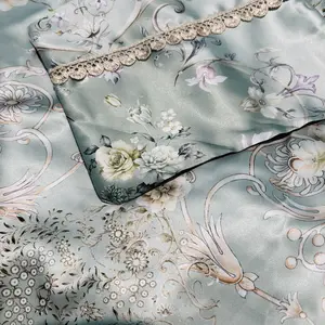 Mukena Gold Harian Jumbo Mewah Armaniya Silk 2 in 1 Motif Cantik Senada Renda