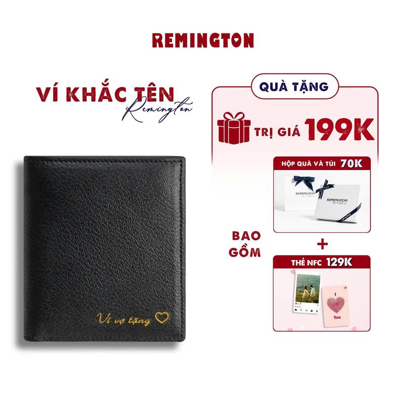    Fullbox Đã Gói Quà   Ví khắc tên theo yêu cầu Remington Godwin đứng fullbox miễn phí in 3 ảnh và tặng kèm hộp túi giấy làm quà tặng 