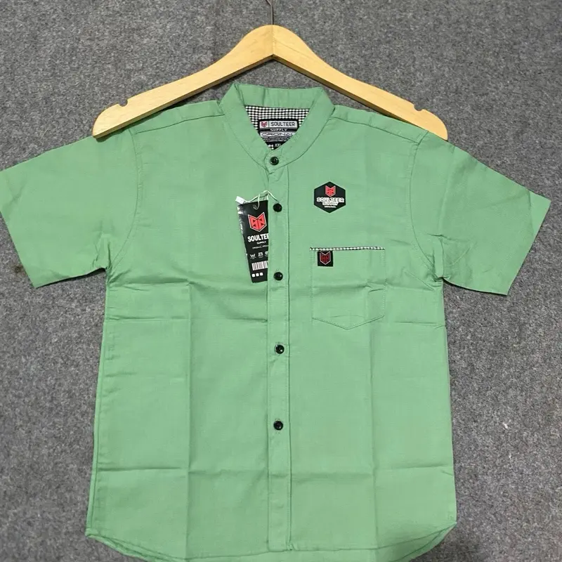 Kemeja Polos Anak Laki-laki Lengan Pendek Usia 3-12 Tahun Kain Katun Cigaret Premium Best Quality Fashion Baju 3