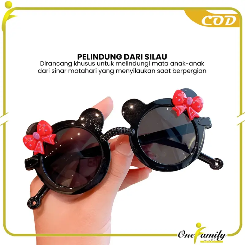[COD] OFM C1129 Kacamata Hitam Anak Imut Anti Radiasi Sunglasses Kids 7