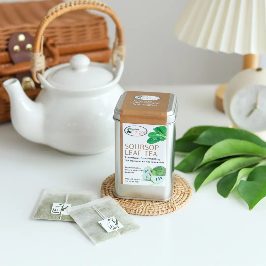 Humble Ginger: Soursop Leaf Tea/Teh Celup Daun Sirsak/: 2gx30 Beverage/Natural/Sugar green tea cholesterol free