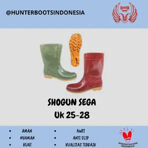 SEPATU BOOTS SHOGUN SEGA (UK 25-28) AMAN, NYAMAN, KUAT, AWET, ANTI SELIP, KUALITAS TERBAIK Kerja Karet