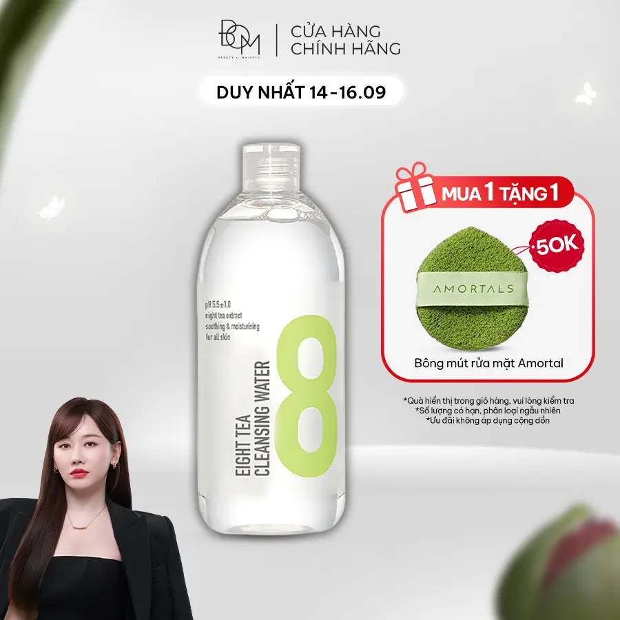 Nước Tẩy Trang Làm Sạch Da/Dưỡng Ẩm Không Chứa Cồn B.O.M Eight Tea 500ml